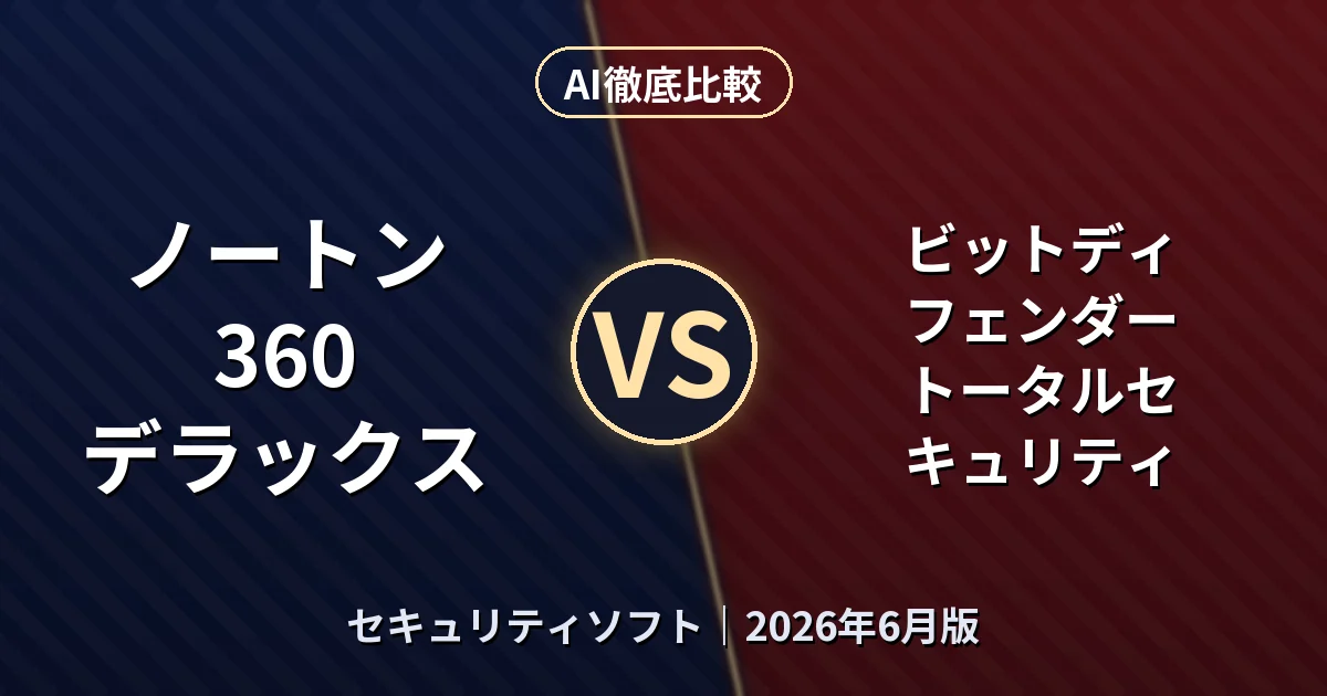 ノートン 360 デラックス vs ビットディフェンダー トータルセキュリティ|セキュリティソフトAI徹底比較