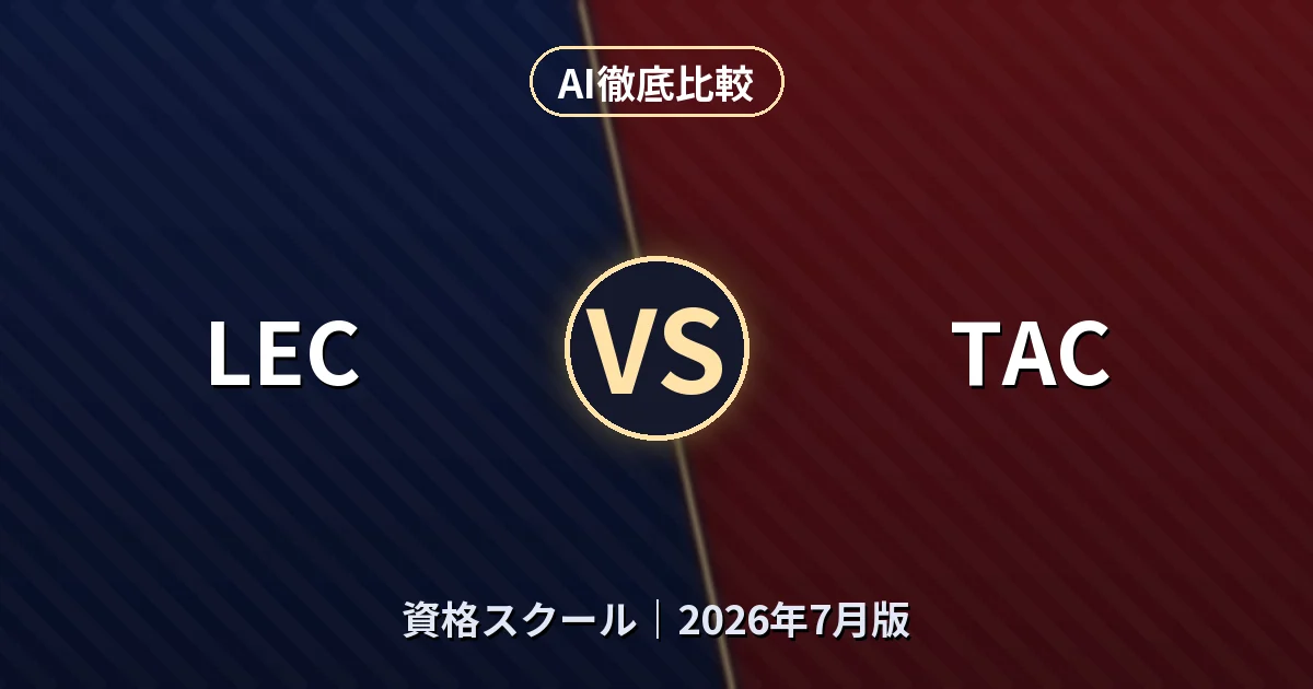 LEC vs TAC|資格スクールAI徹底比較
