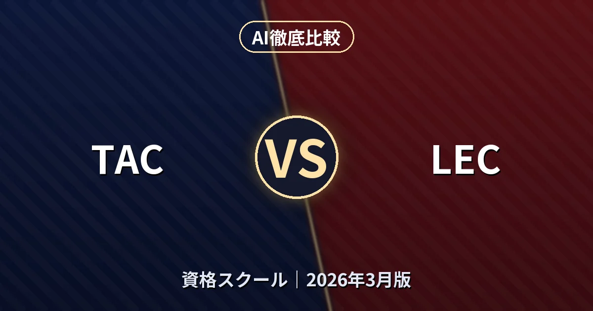 TAC vs LEC|資格スクールAI徹底比較
